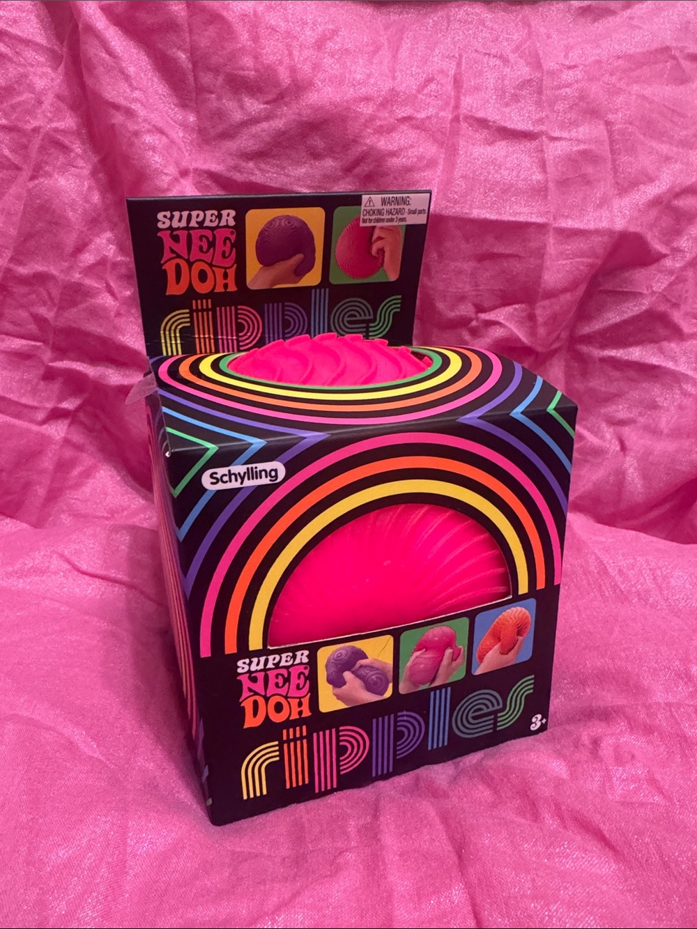 Super NeeDoh Ripples Sensory Ball - Pink